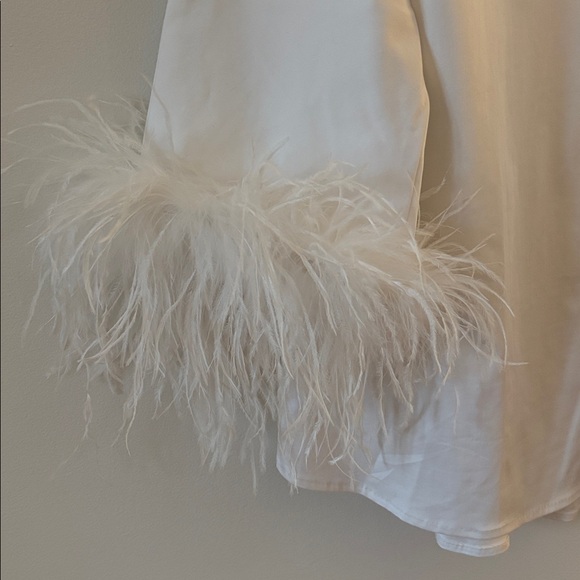 TUCKERNUCK White Feather Willow Blouse Women's size Medium - Picture 10 of 11